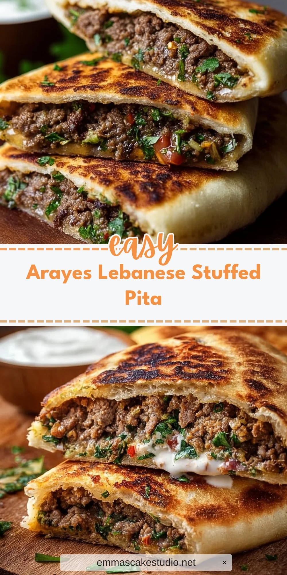 Arayes Lebanese Stuffed Pita