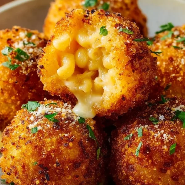 Delicious air fryer fried macaroni and cheese balls from Cheesecake Factory recipe