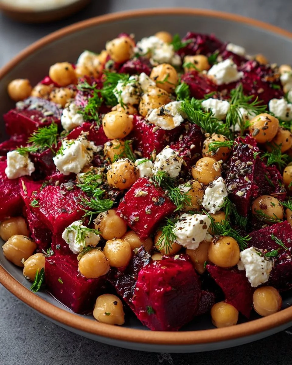 Chickpea Beet Feta Salad