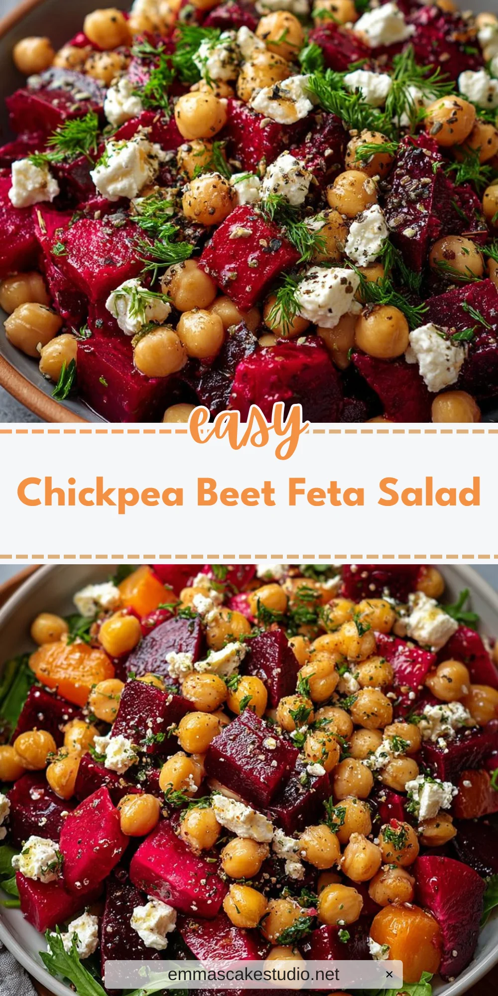 Chickpea Beet Feta Salad