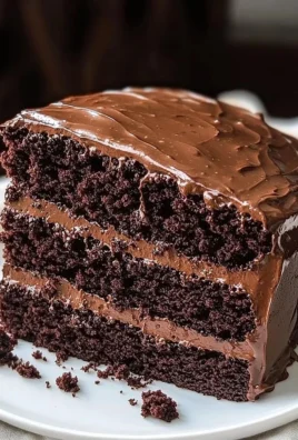Decadent homemade chocolate cake with rich frosting and chocolate shavings
