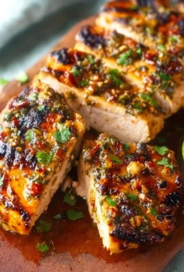 Juicy Cilantro Lime Chicken garnished with fresh cilantro and lime slices.