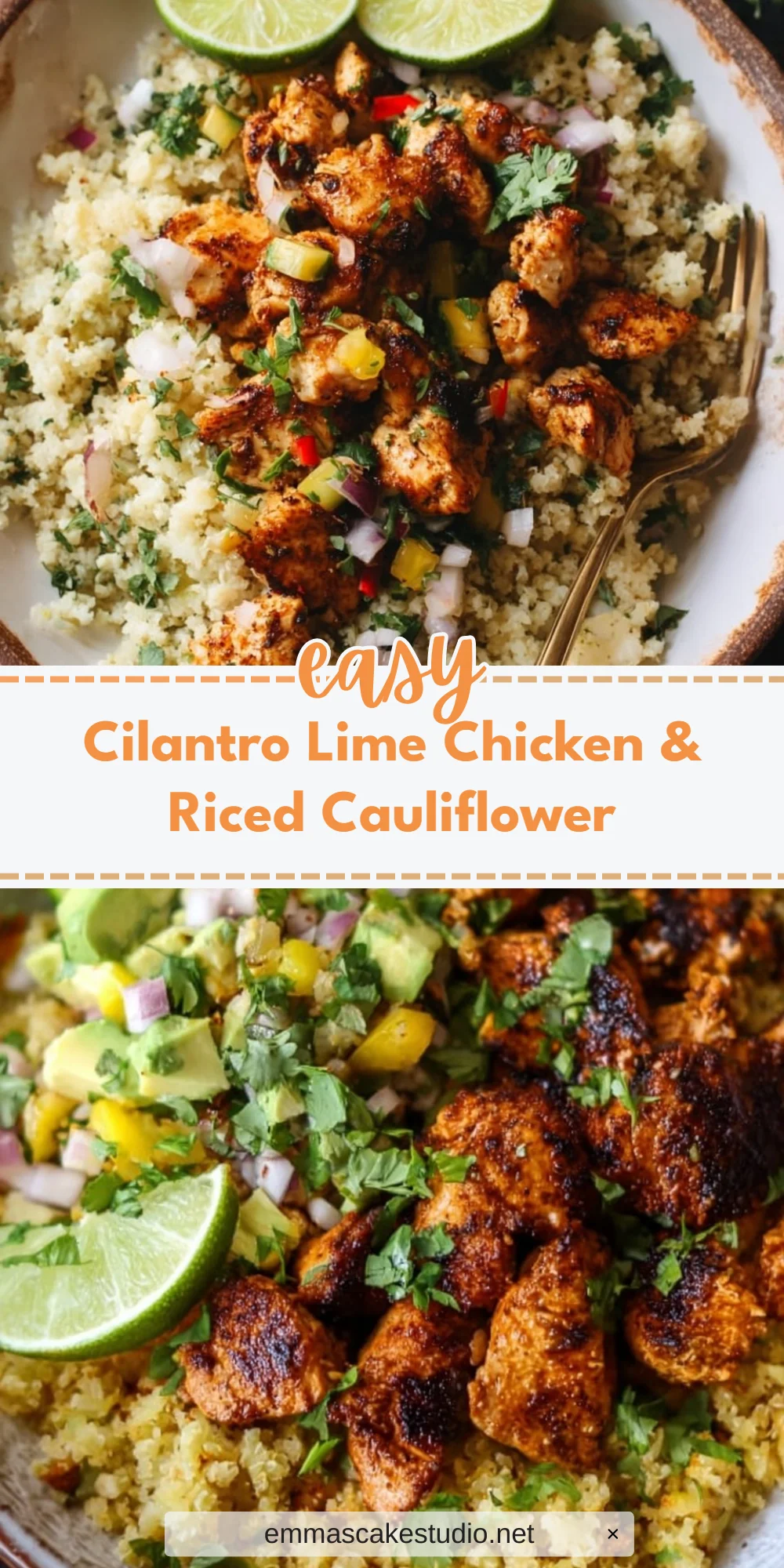 Cilantro Lime Chicken & Riced Cauliflower