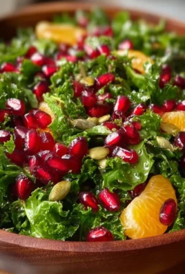 Colorful Citrus Pomegranate Kale Salad served in a bowl, rich in vitamins.