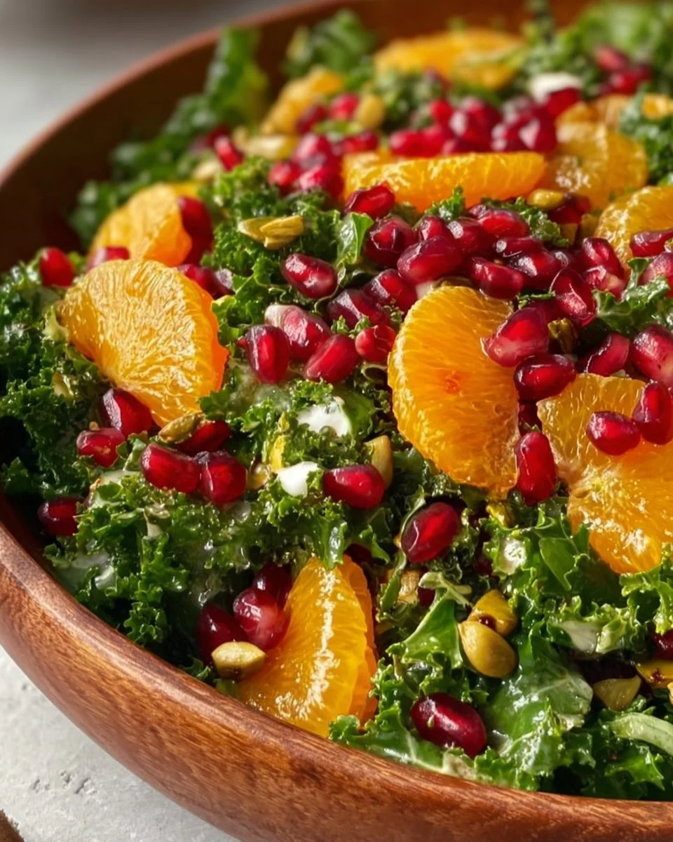 Citrus Pomegranate Kale Salad