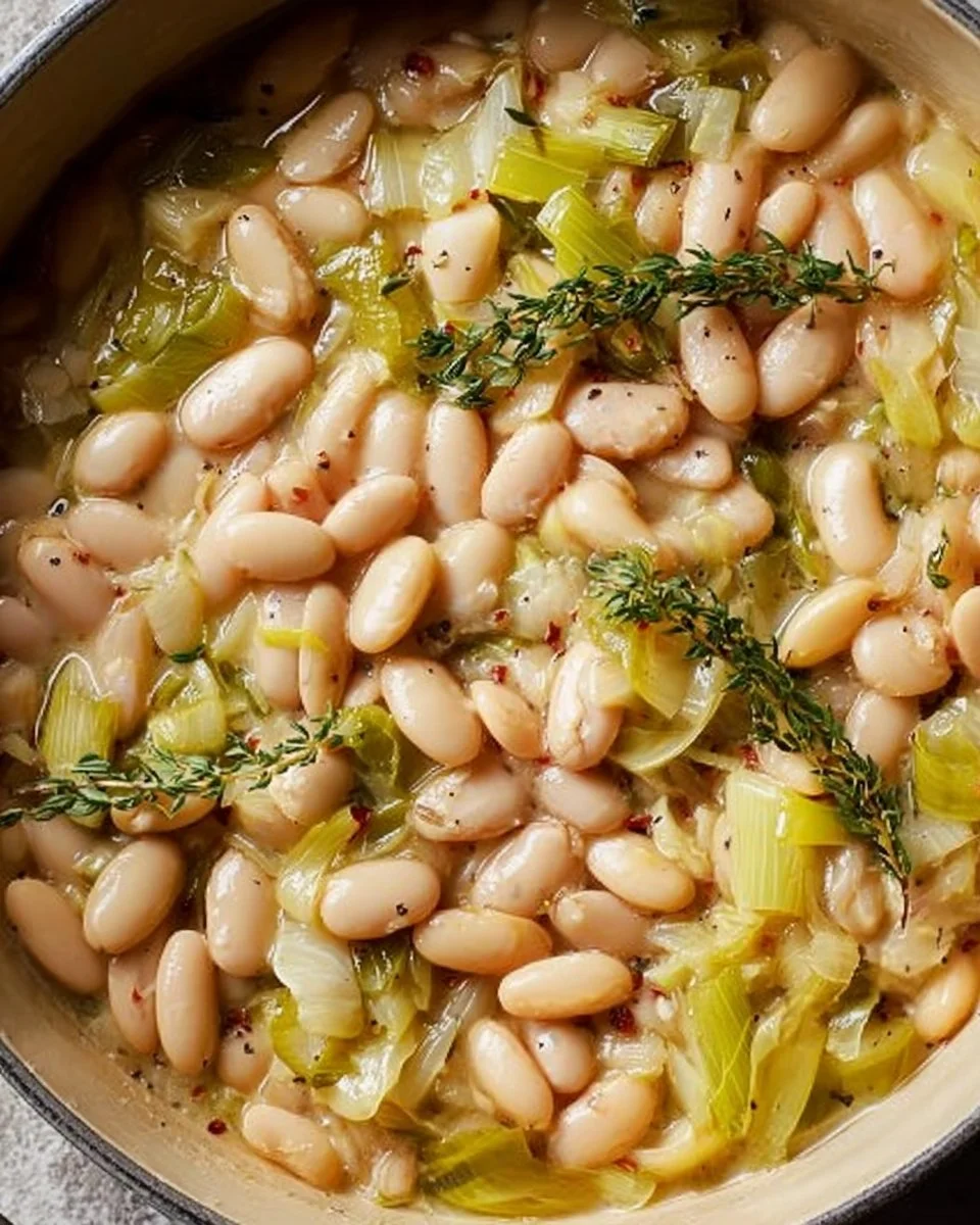Creamy Butter Beans with Leeks