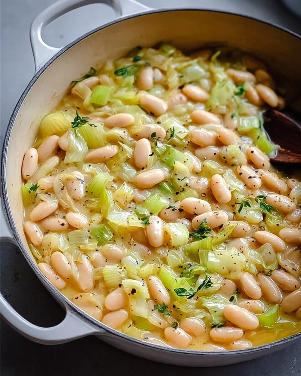 Creamy Butter Beans with Leeks