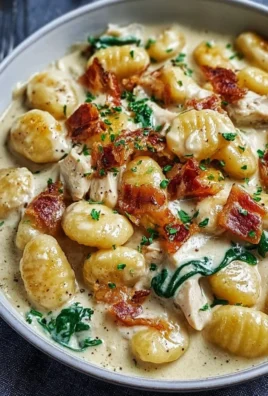 Delicious creamy crack chicken gnocchi served in a bowl