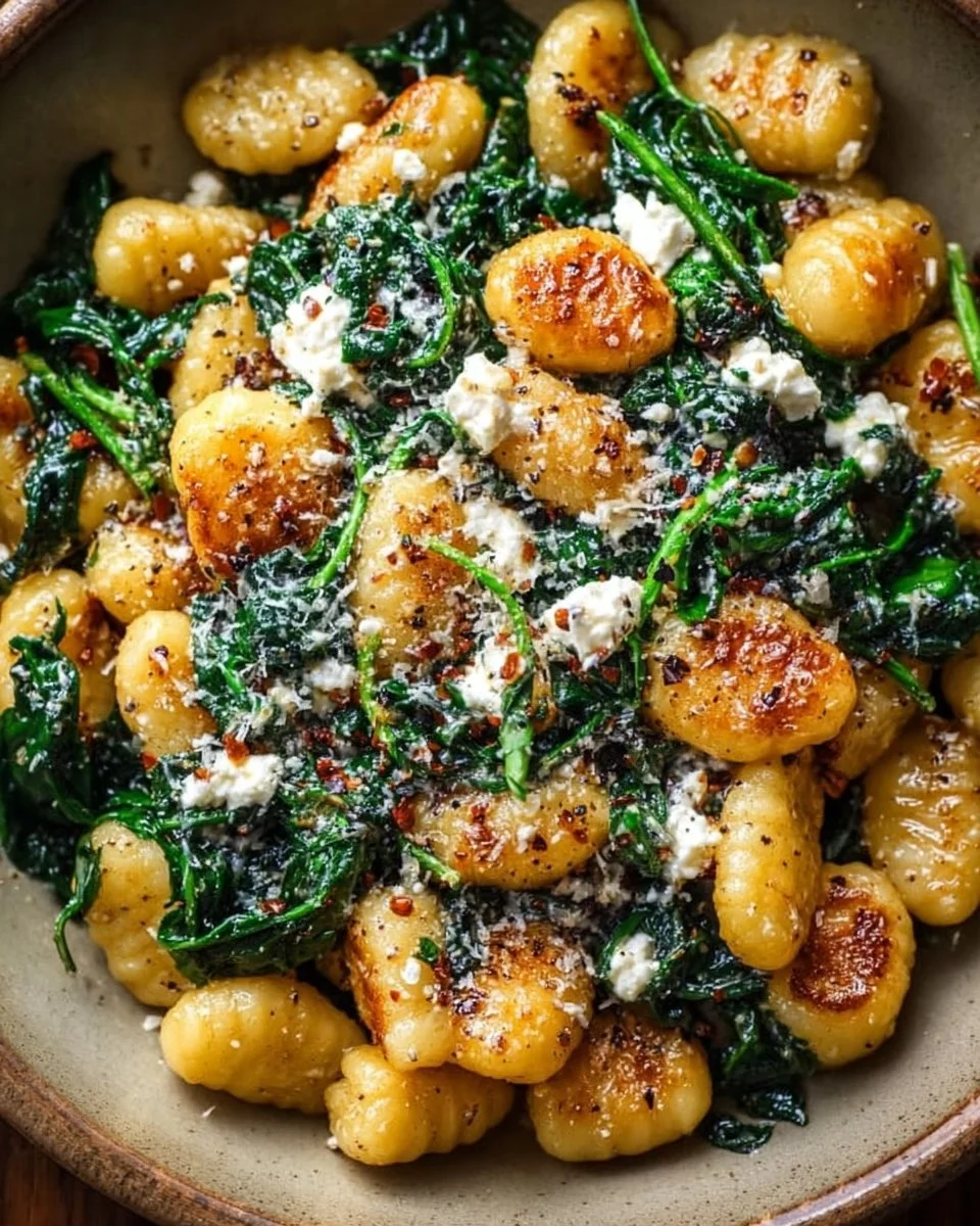 Creamy Gnocchi with Spinach and Feta