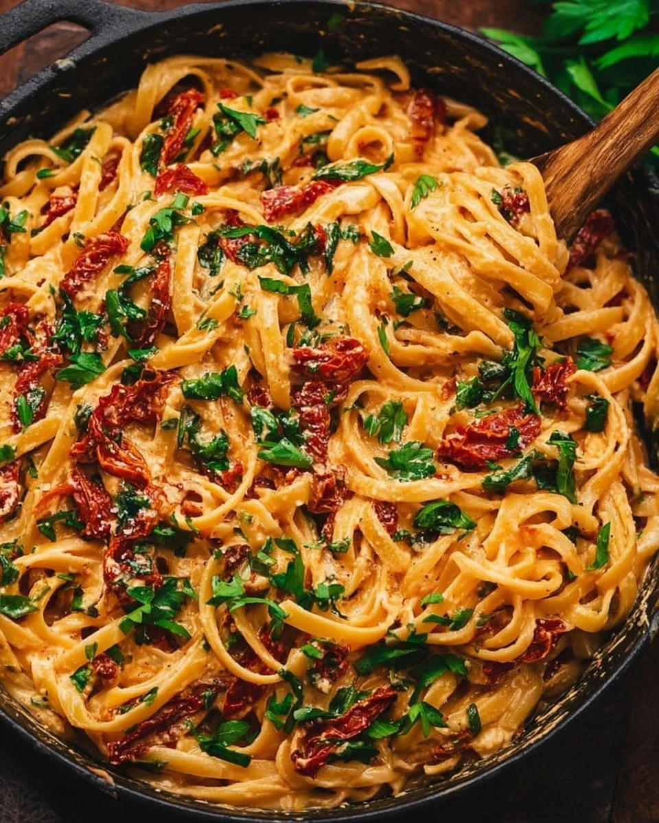Creamy Vegan Sun-Dried Tomato Pasta
