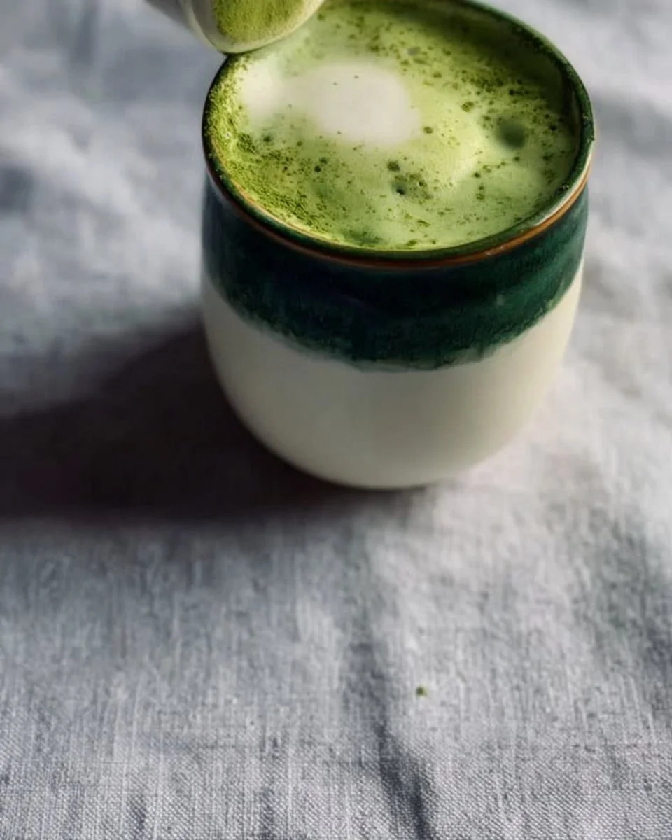 Easy Banana Cream Matcha Latte