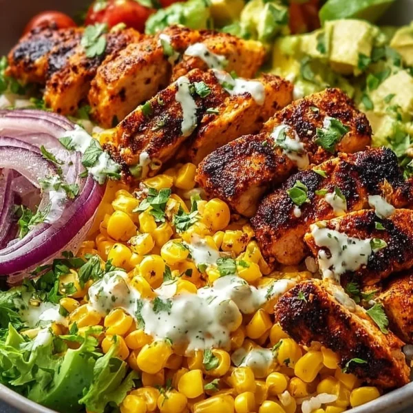 Easy Street Corn Chicken Bowl with vibrant ingredients and flavors