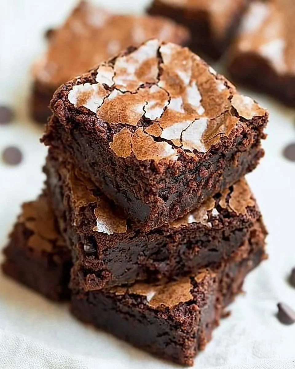Fudgy Brownies with Crackly Tops