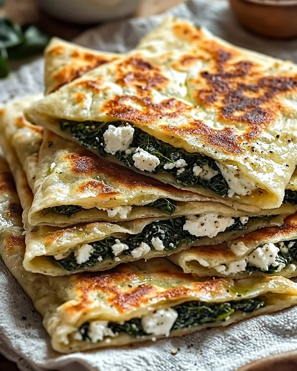 Gozleme with Spinach and Feta
