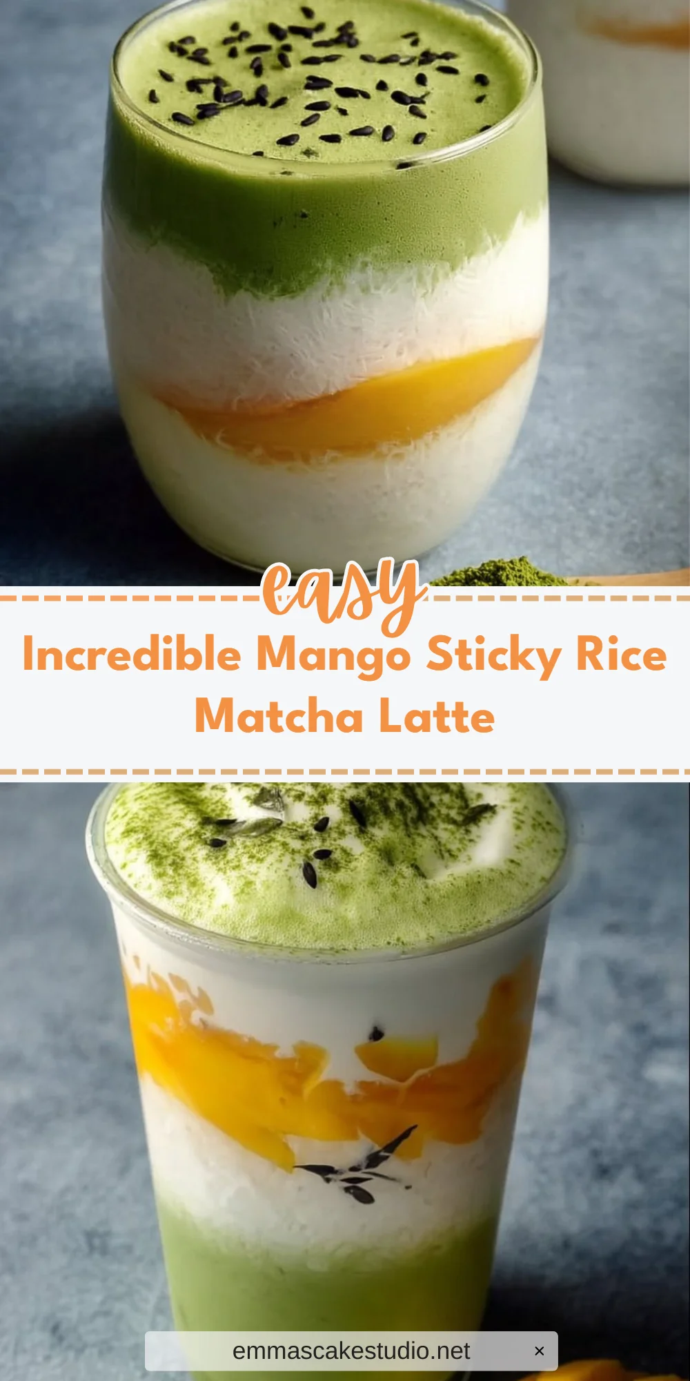 Incredible Mango Sticky Rice Matcha Latte