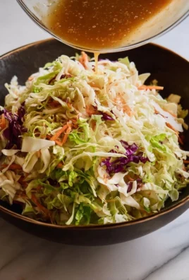 Delicious Japanese cabbage salad with fresh vegetables and sesame dressing