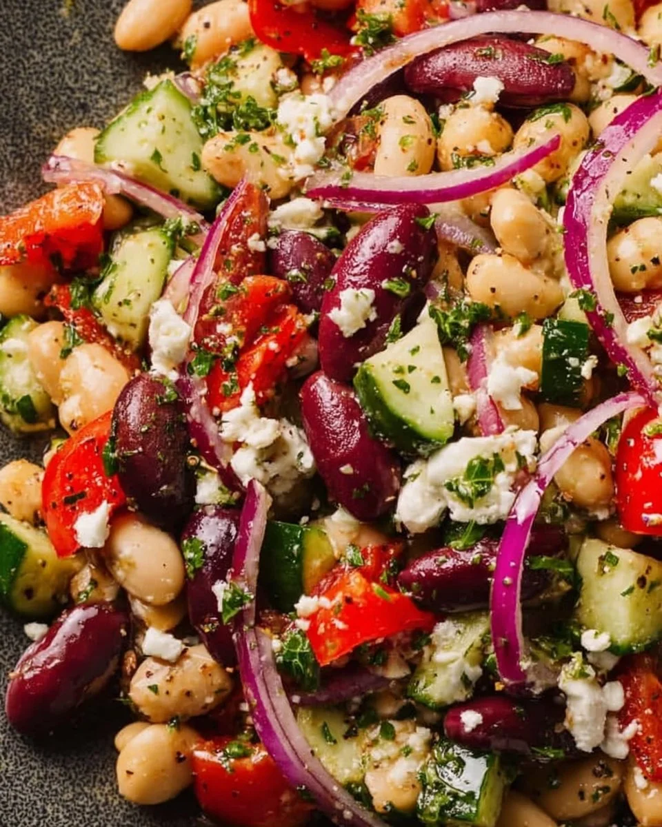 Lemony Greek Bean Salad