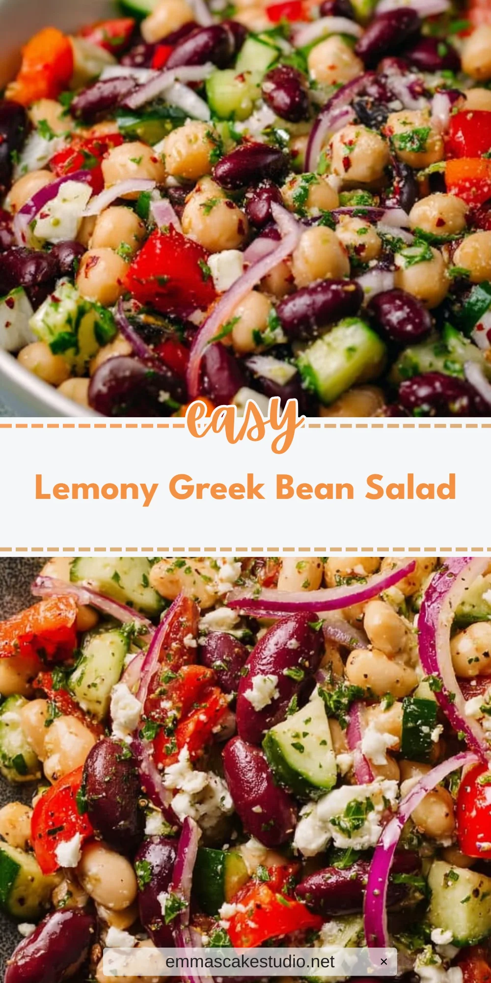 Lemony Greek Bean Salad