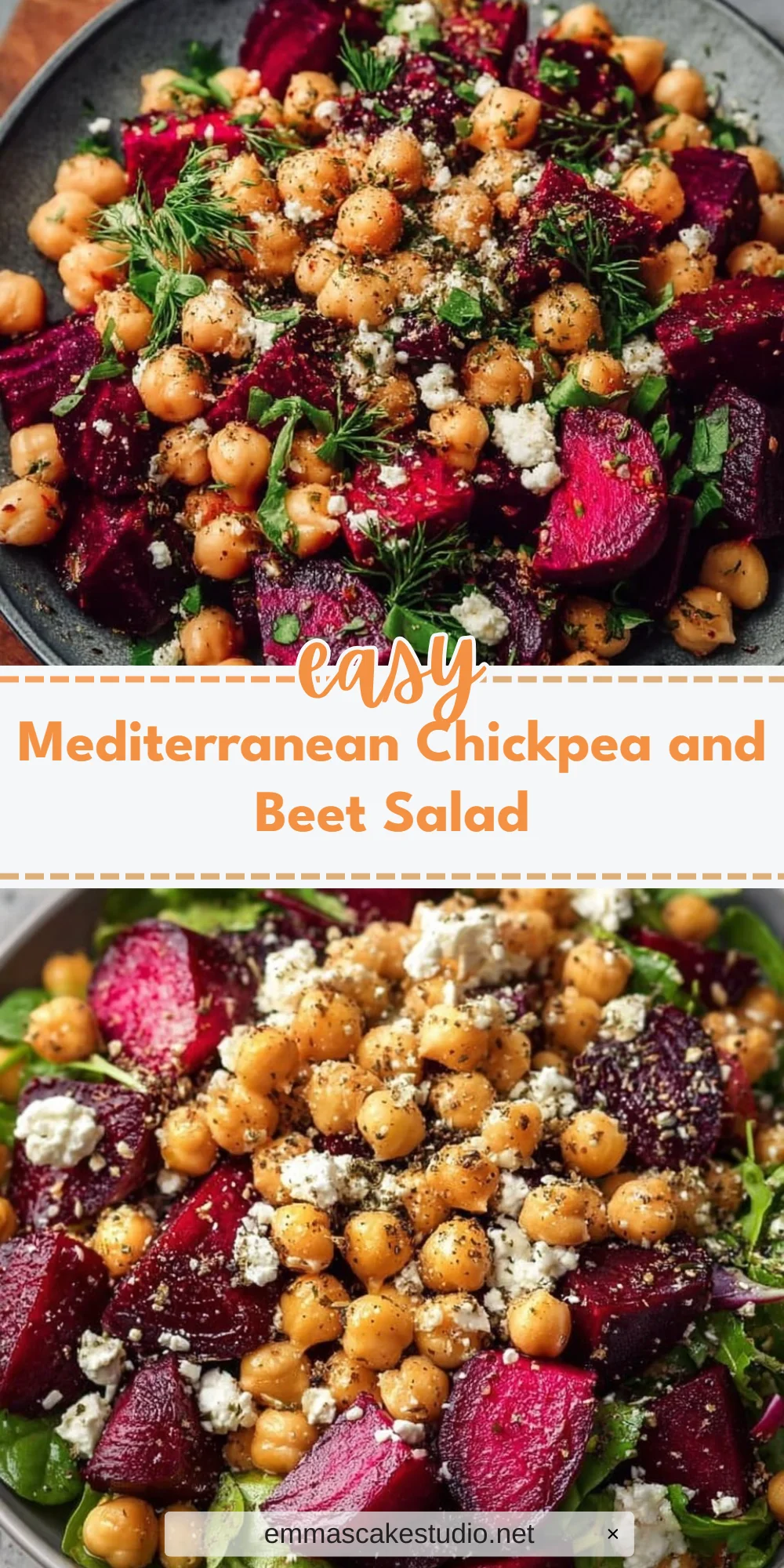 Mediterranean Chickpea and Beet Salad
