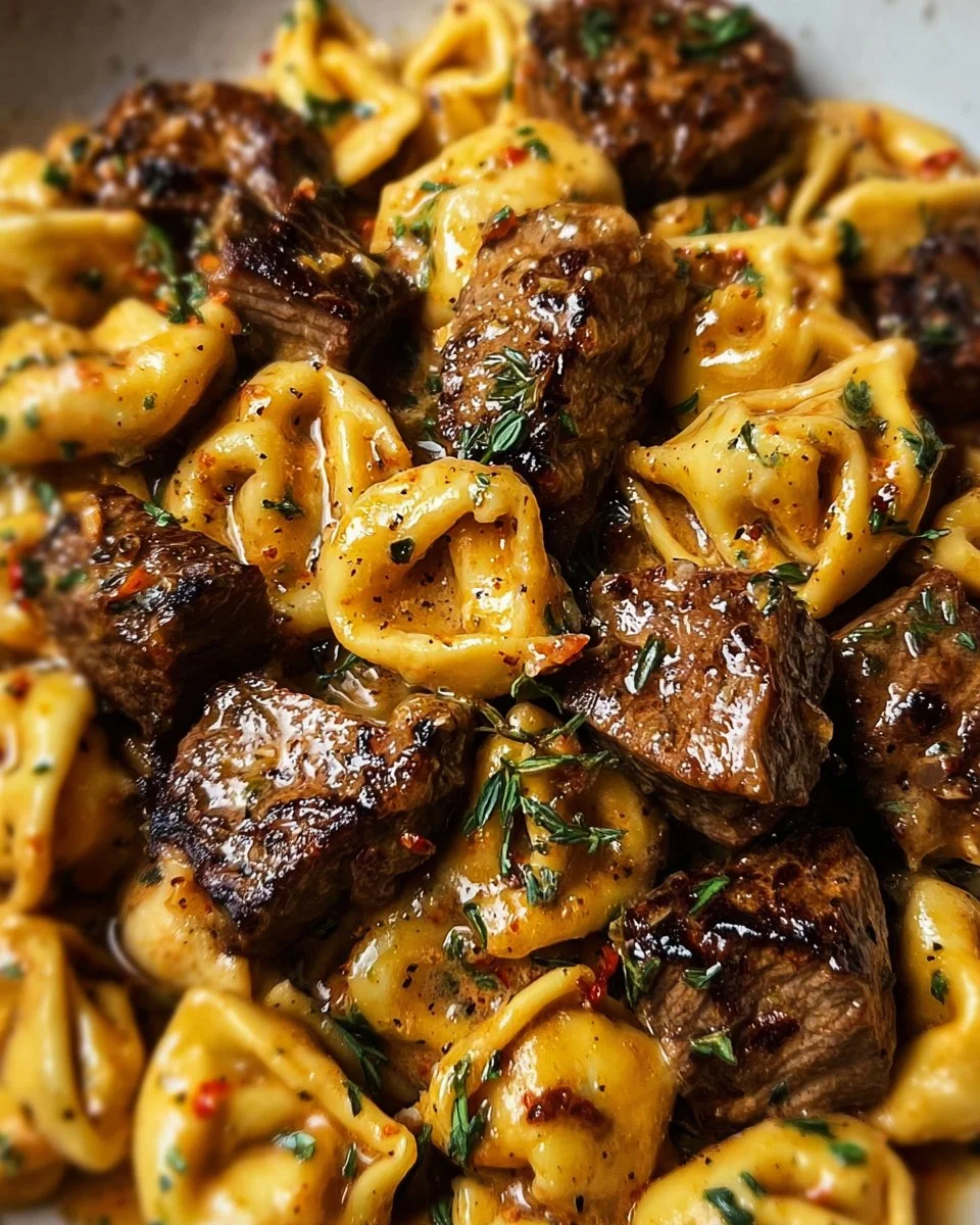 One-Pan Cowboy Butter Tortellini Steak Bites Recipe