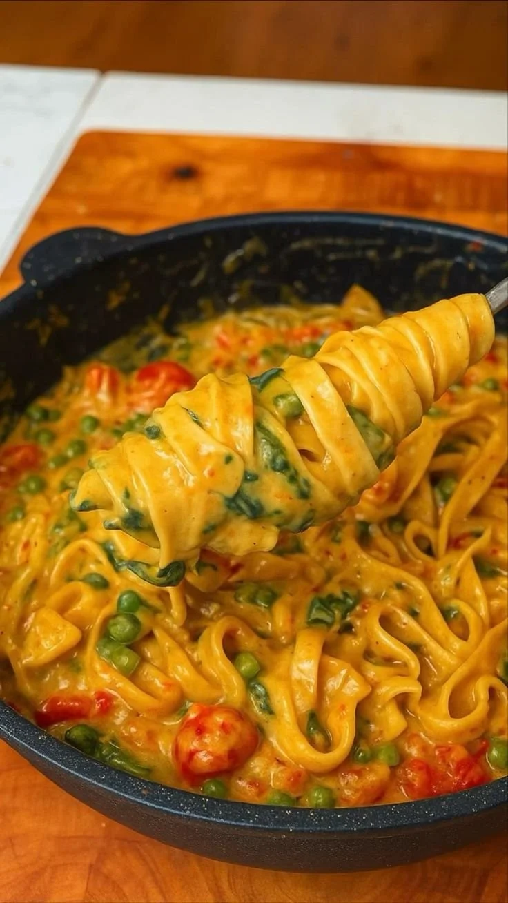 One Pot Creamy Pesto Pasta