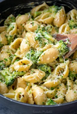 Creamy one pot healthy broccoli mac and cheese dish served in a bowl