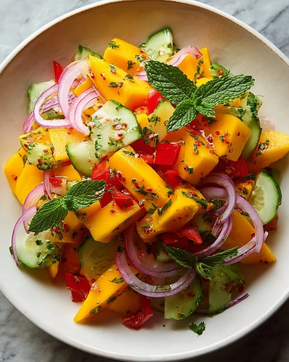 Refreshing Mango Salad Recipe with Lime Dressing
