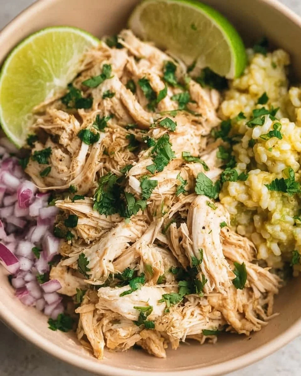 Shredded Slow Cooker Cilantro Lime Chicken