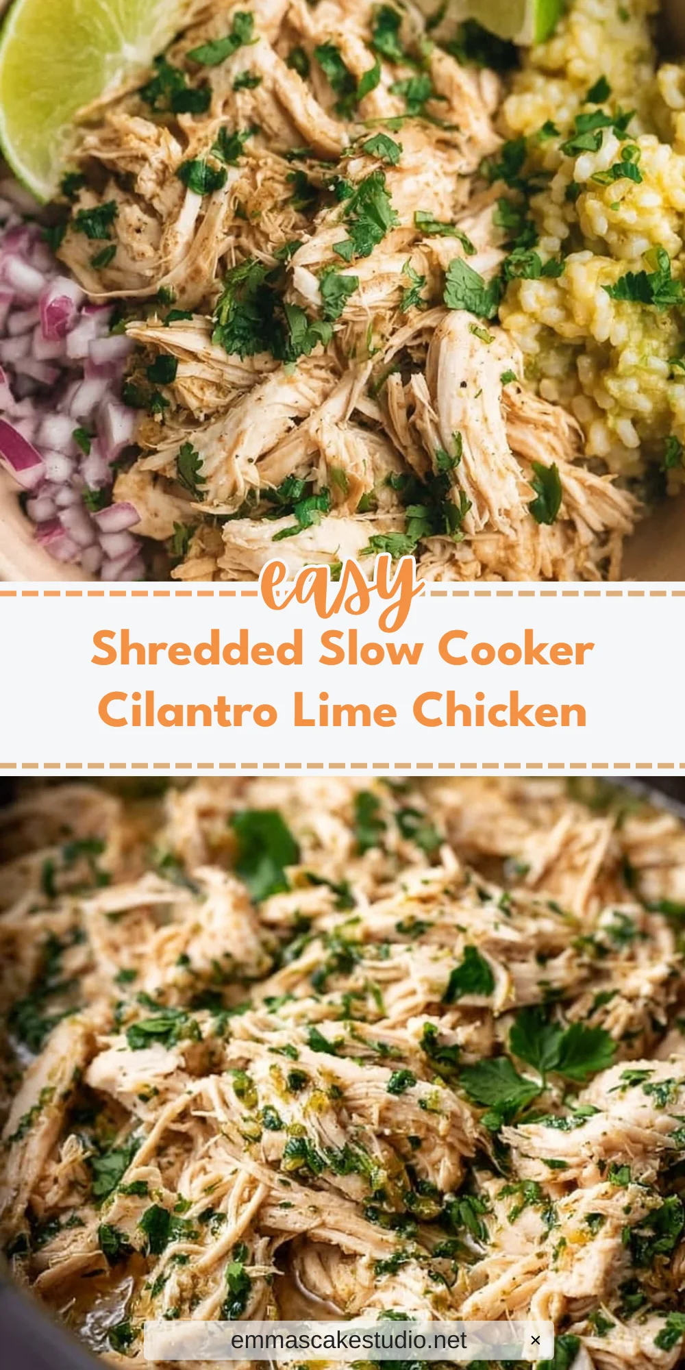 Shredded Slow Cooker Cilantro Lime Chicken