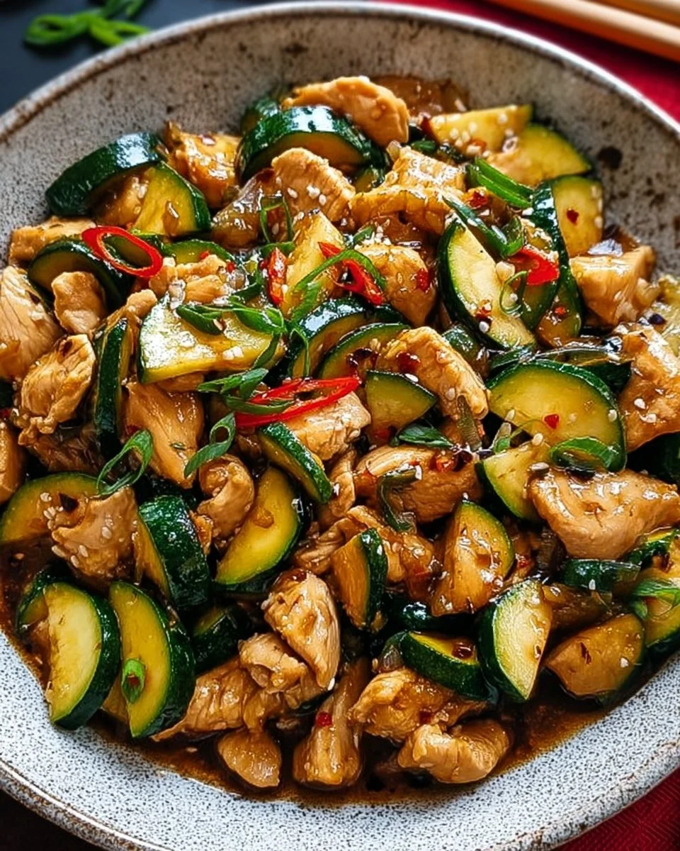 Simple Chicken Zucchini Stir Fry