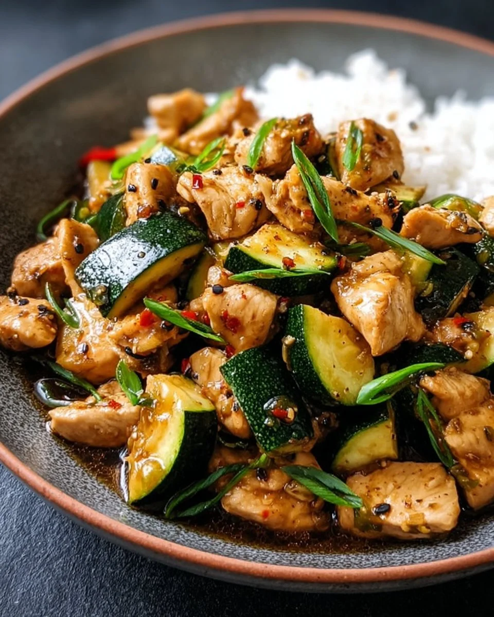 Simple Chicken Zucchini Stir Fry