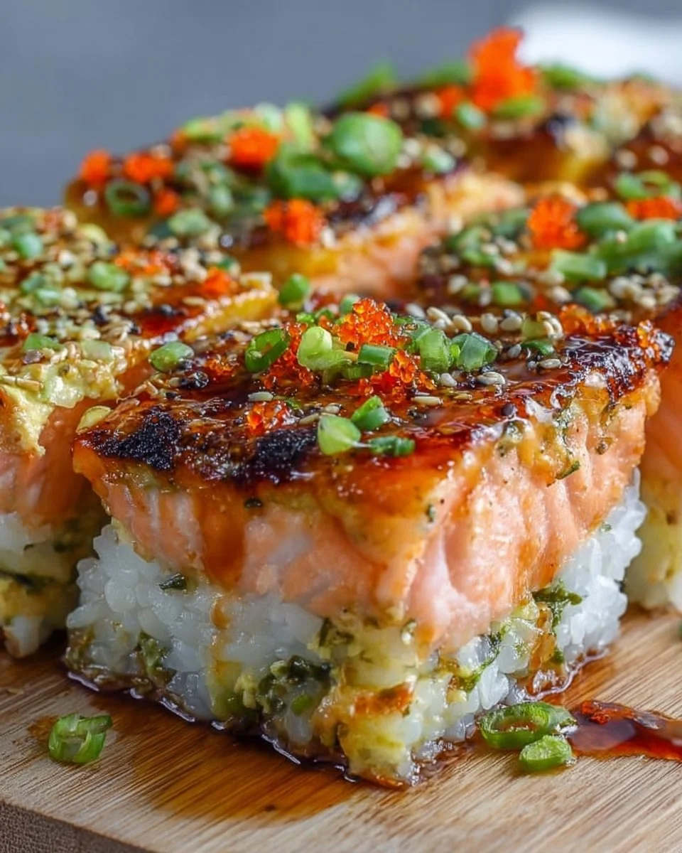 Spicy Salmon Sushi Bake Recipe