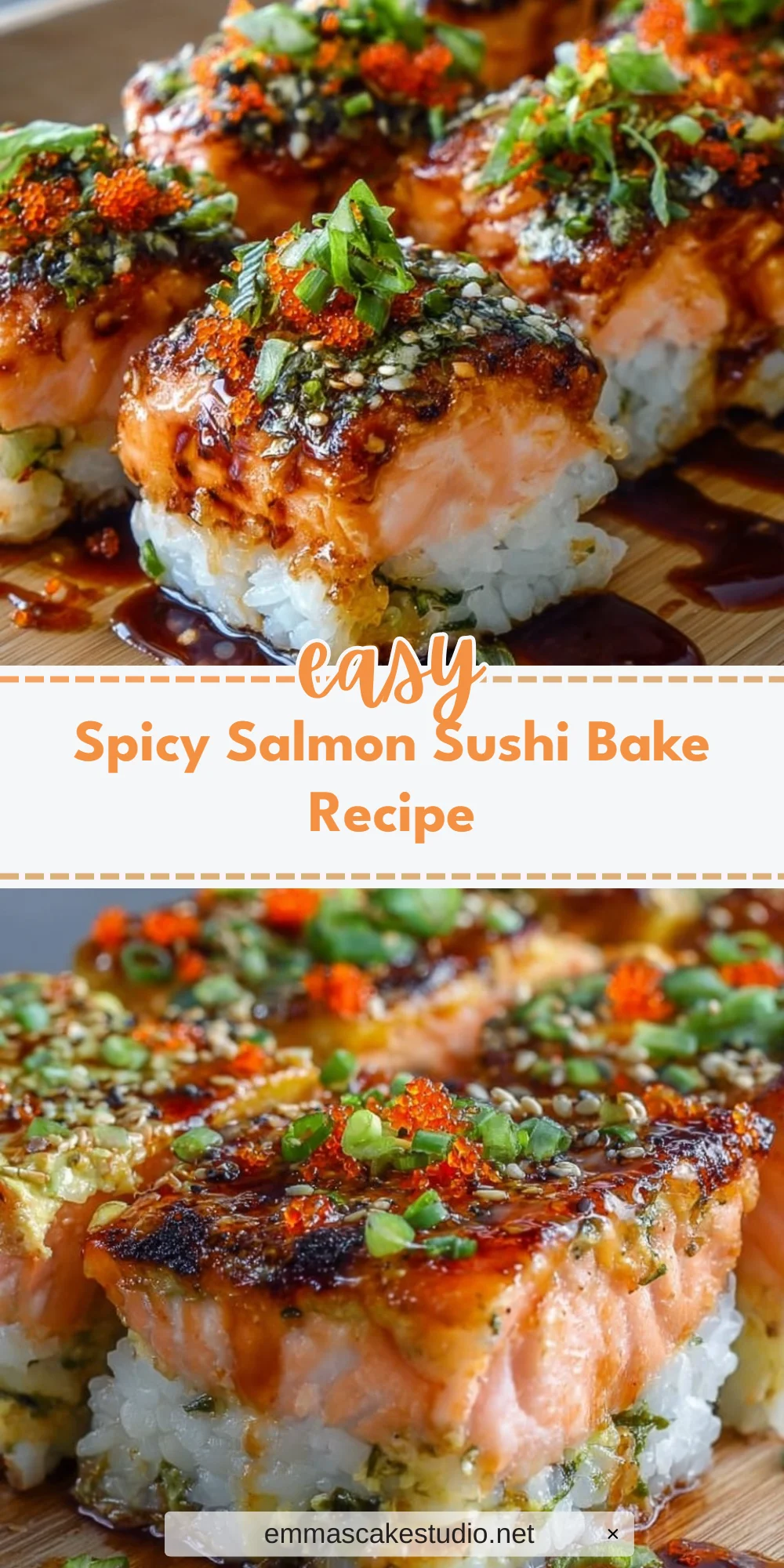 Spicy Salmon Sushi Bake Recipe