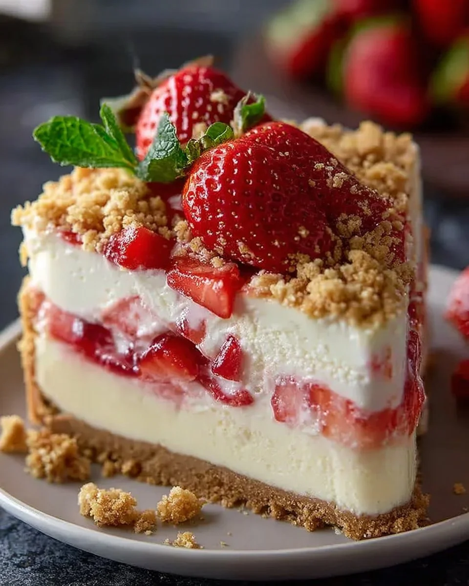 Strawberry Crunch Cheesecake