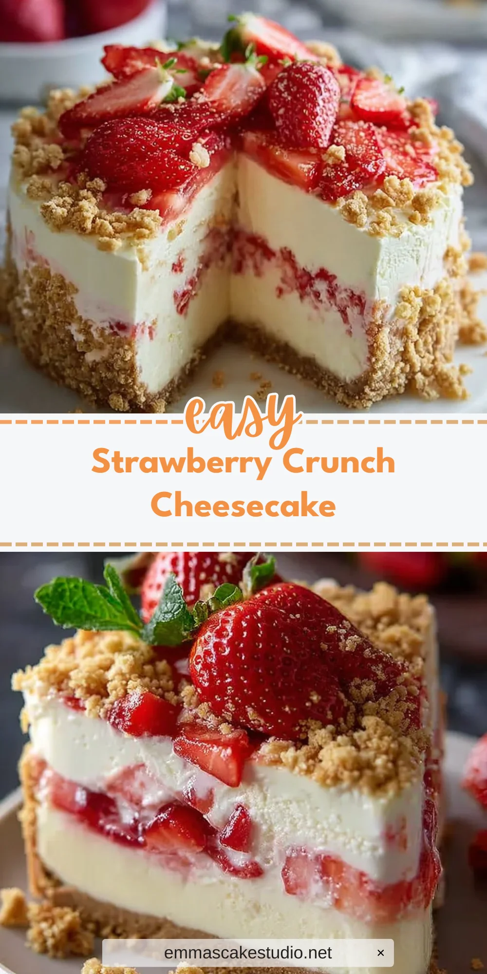 Strawberry Crunch Cheesecake