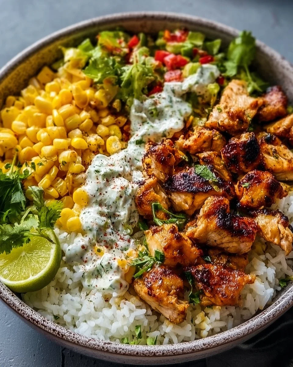 Street Corn Chicken Rice Bowl