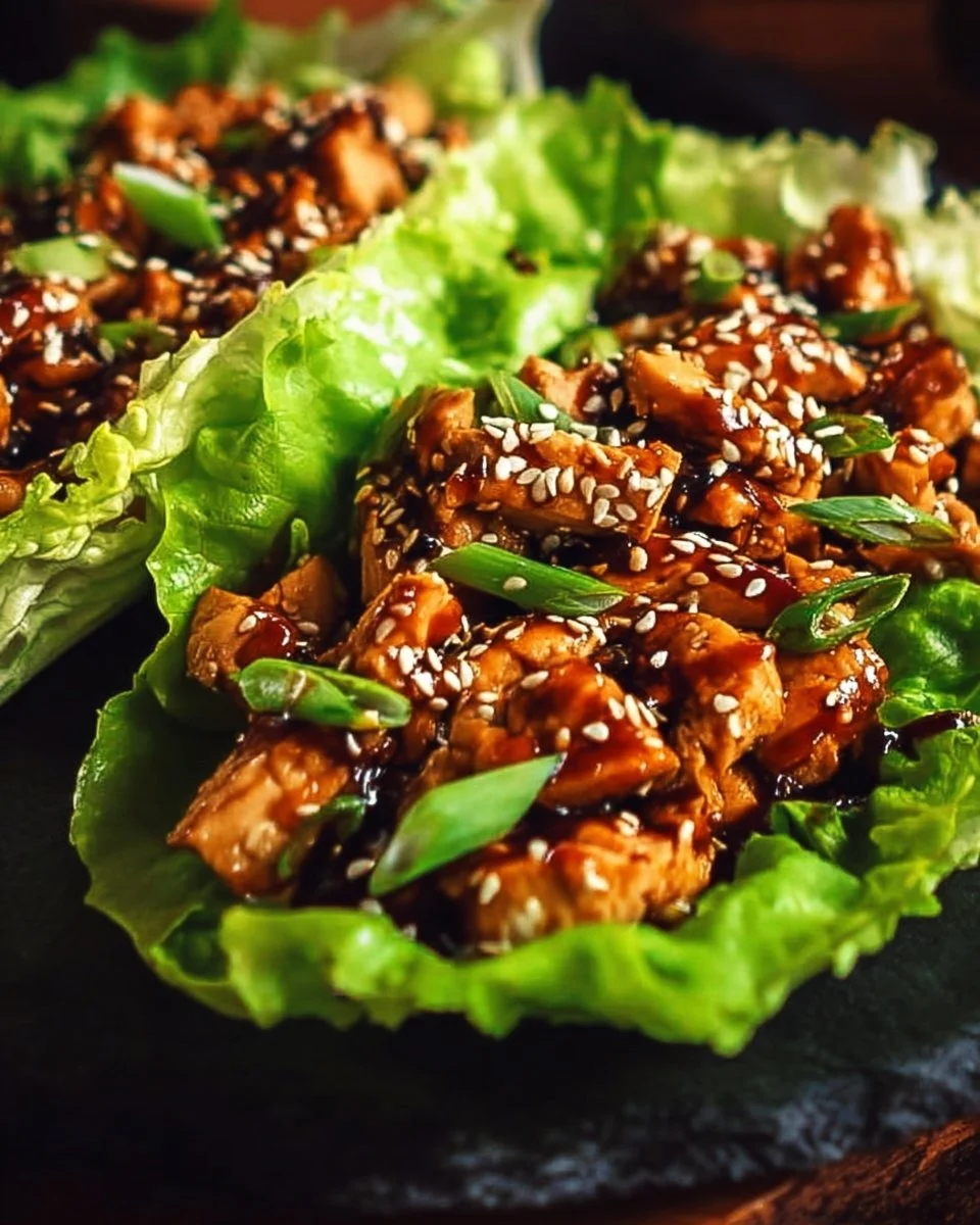 Teriyaki Chicken Lettuce Wraps
