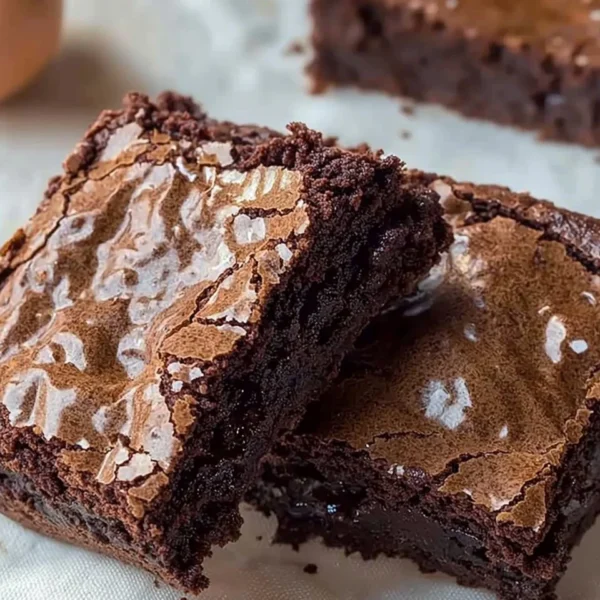 A plate of the BEST chewy brownies, rich and fudgy, ideal for dessert enthusiasts.