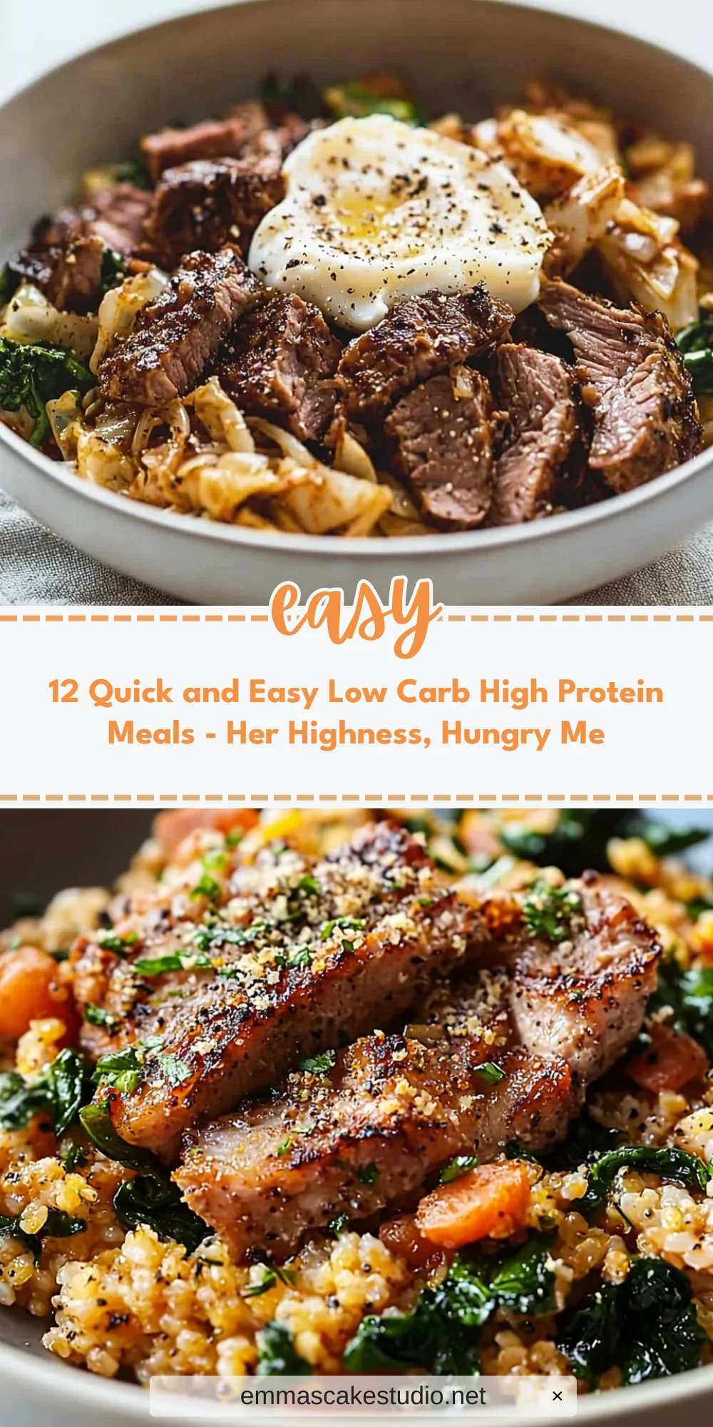 12 Quick and Easy Low Carb High Protein Meals - Her Highness, Hungry Me