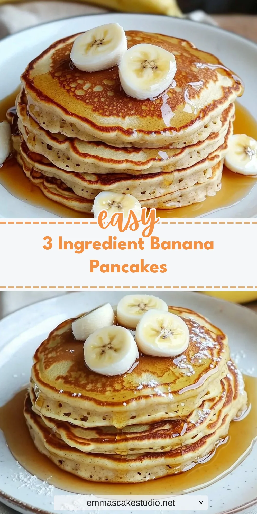 3 Ingredient Banana Pancakes
