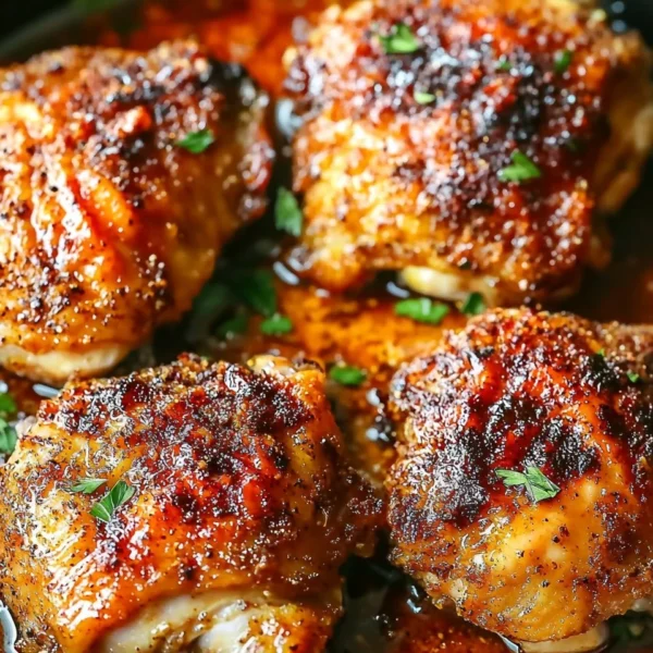 30-minute oven baked boneless skinless chicken thighs ready to serve