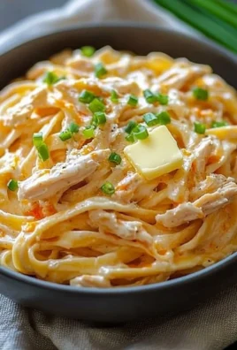 Creamy Buffalo Chicken Alfredo Pasta served in a bowl