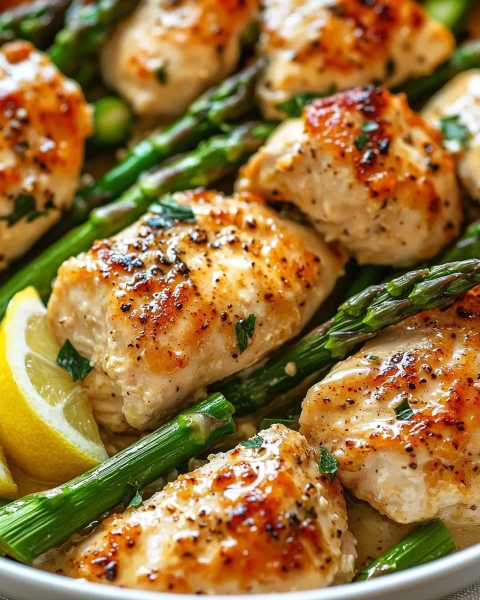 Caesar Chicken with Asparagus