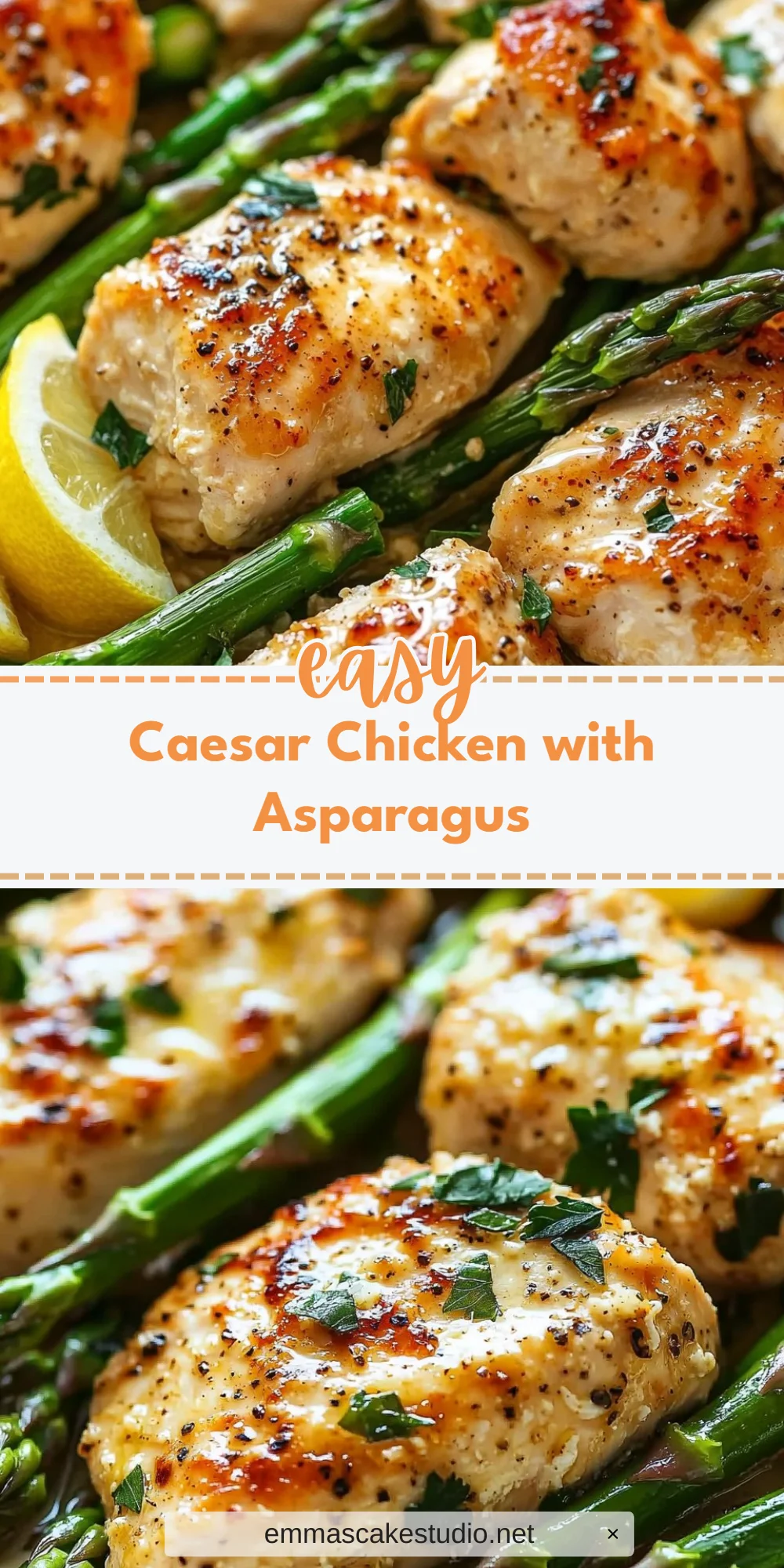 Caesar Chicken with Asparagus