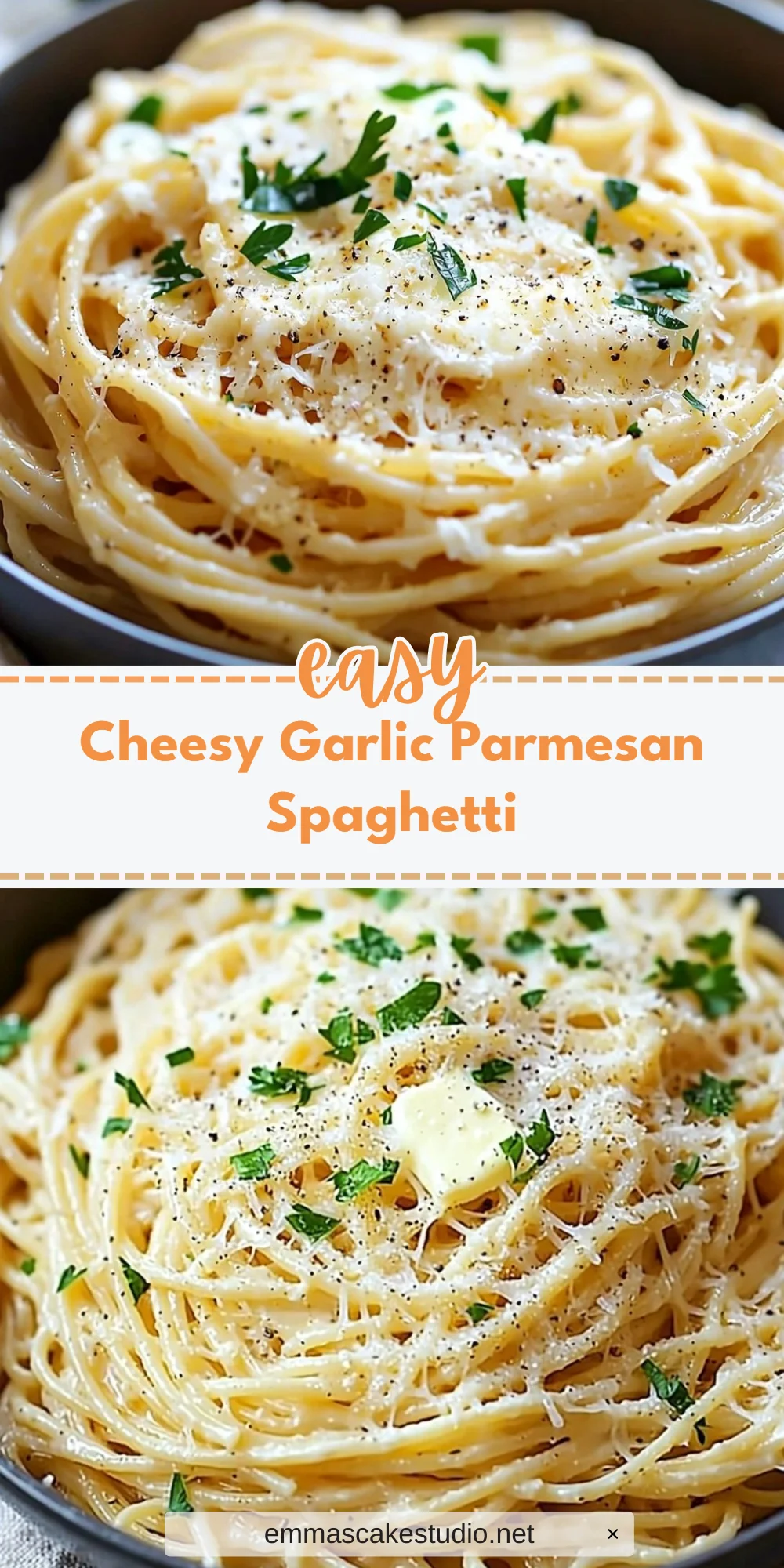 Cheesy Garlic Parmesan Spaghetti