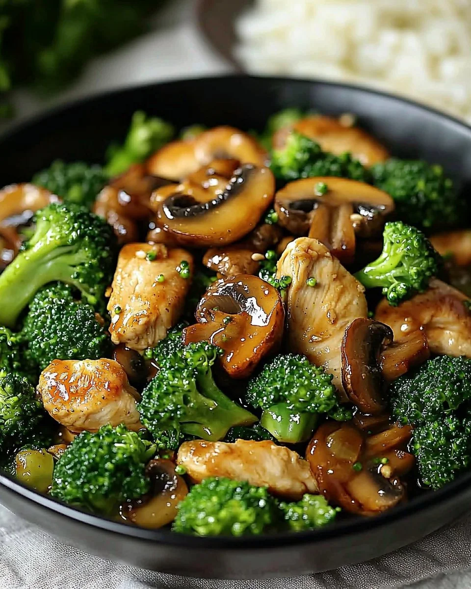 Chicken, Broccoli & Mushroom Stir-Fry