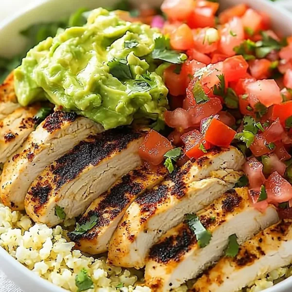Delicious Chicken Burrito Bowl with fresh ingredients and vibrant colors