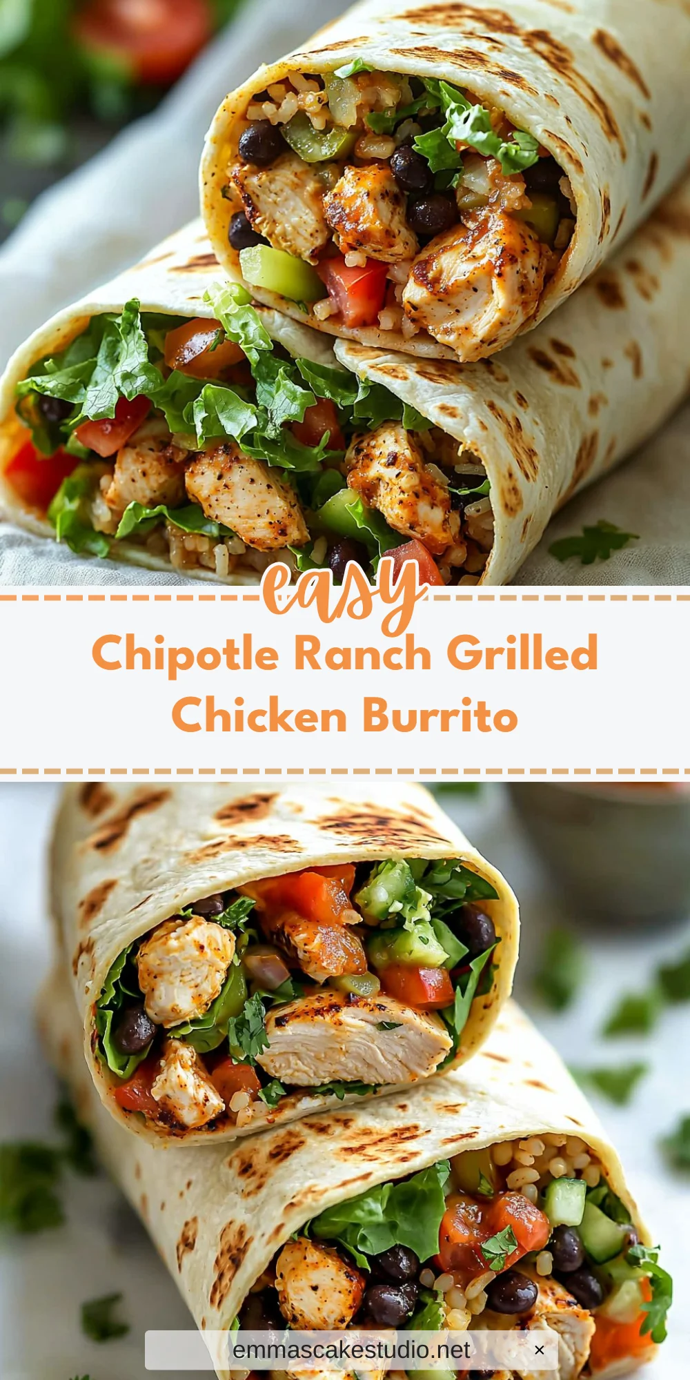 Chipotle Ranch Grilled Chicken Burrito