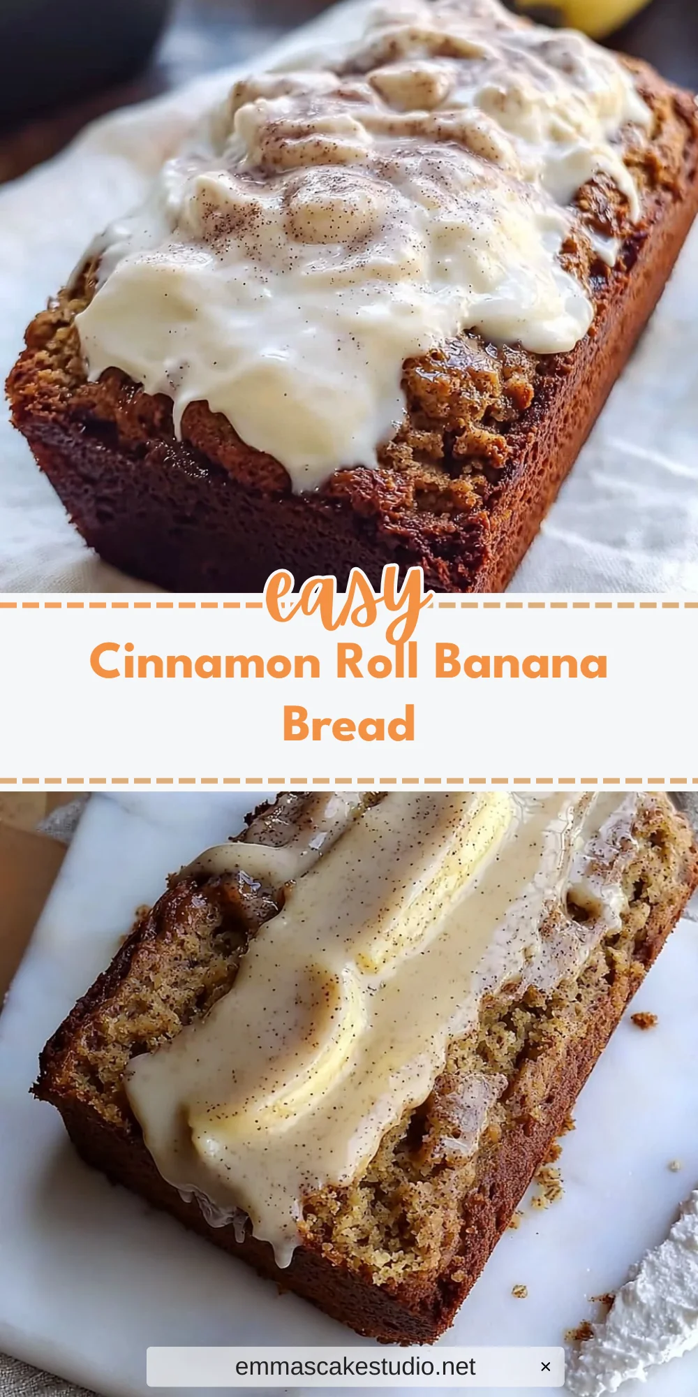 Cinnamon Roll Banana Bread