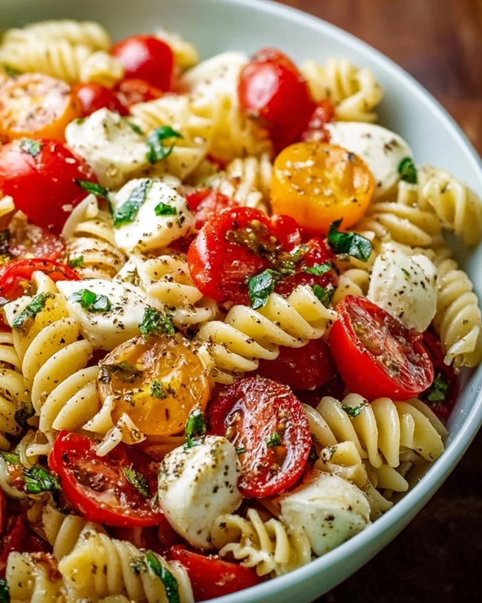 Colorful Caprese Pasta Salad